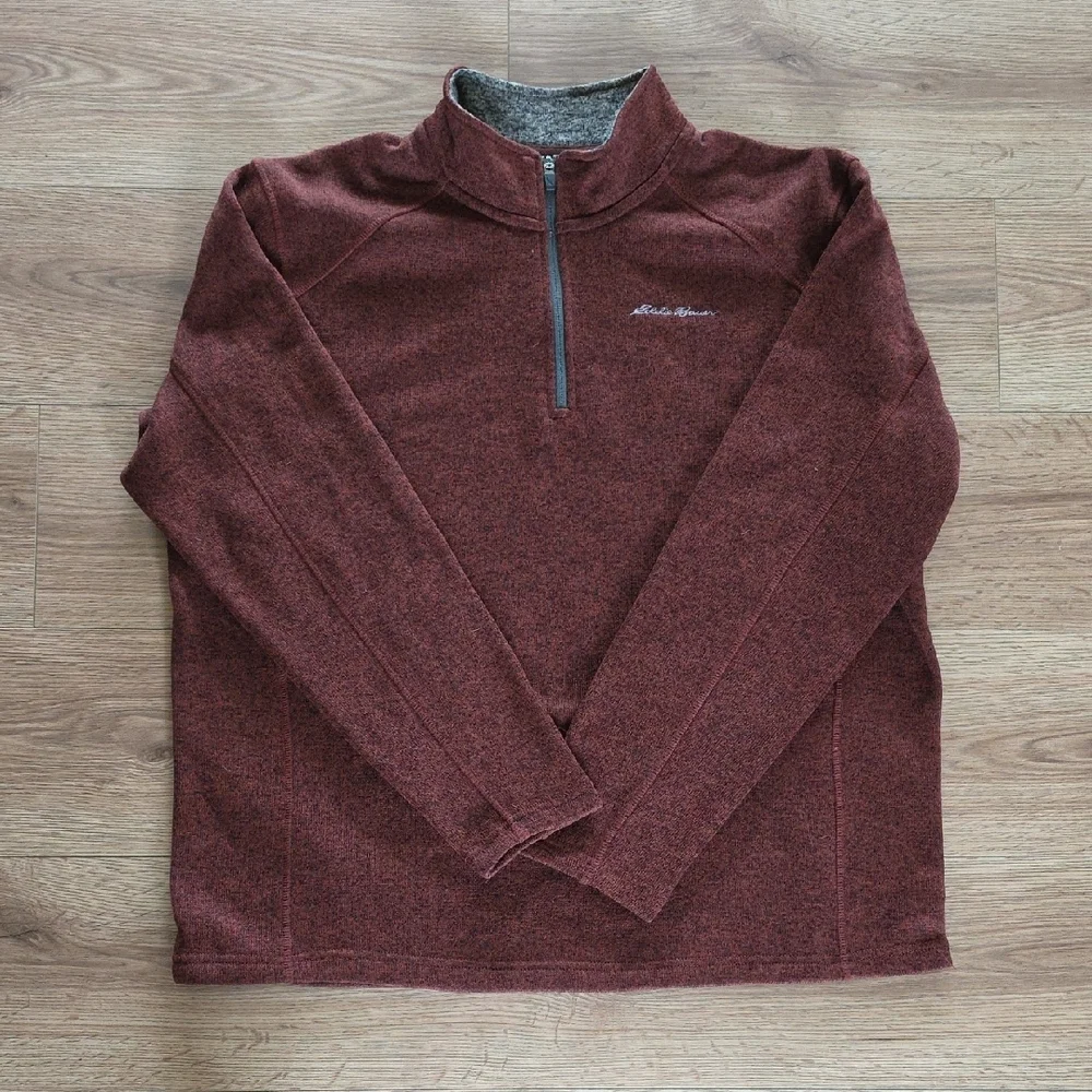 Eddie Bauer Men's Quarter Zip Sweater, Size 2XL